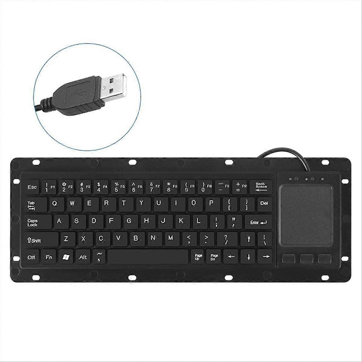 Industrial USB Touch Board Keyboards with Touchpad and High Durability Trackpad for Medicals and Security Systems