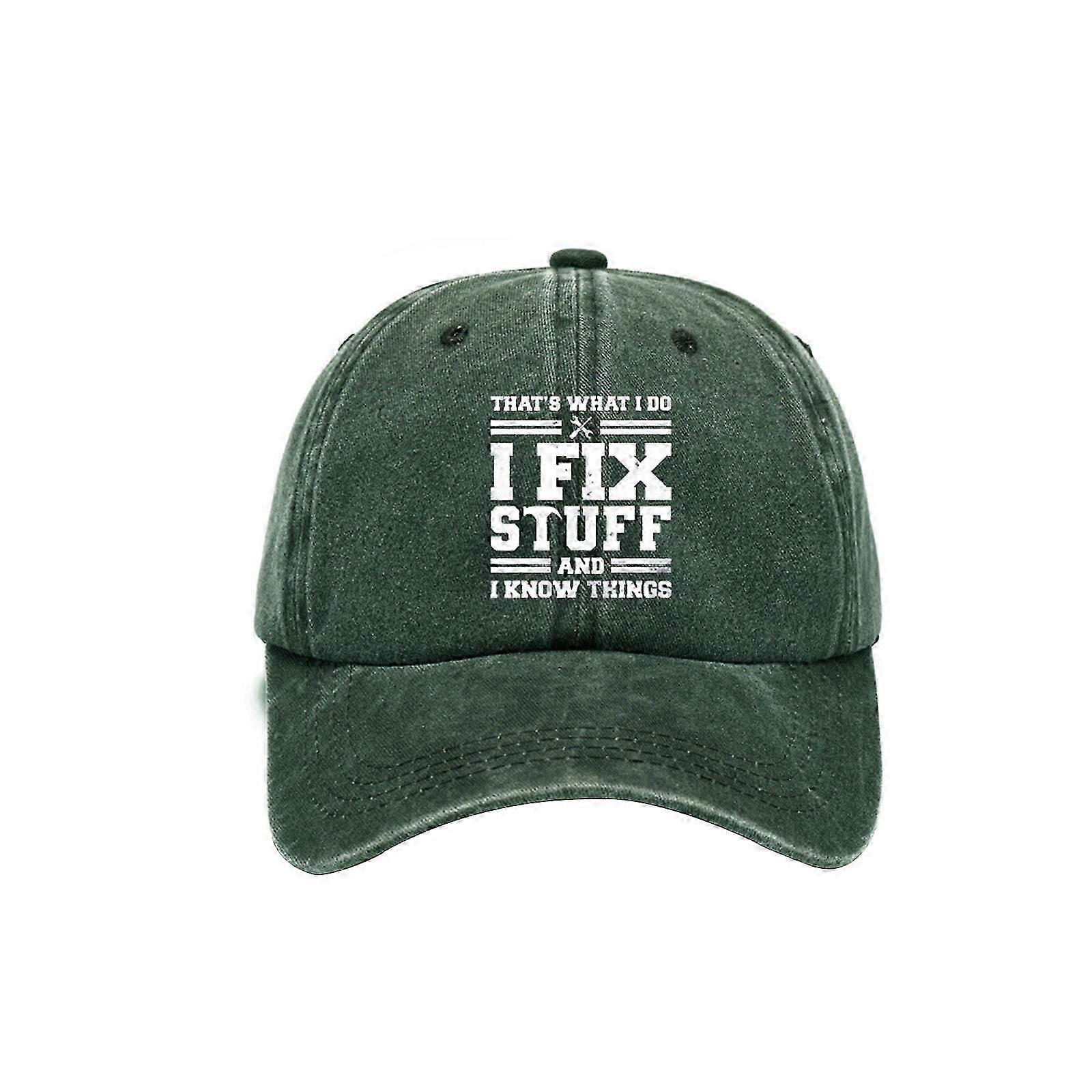 I Fix Stuff and I Know Things Funny Retro Baseball Cap for Men