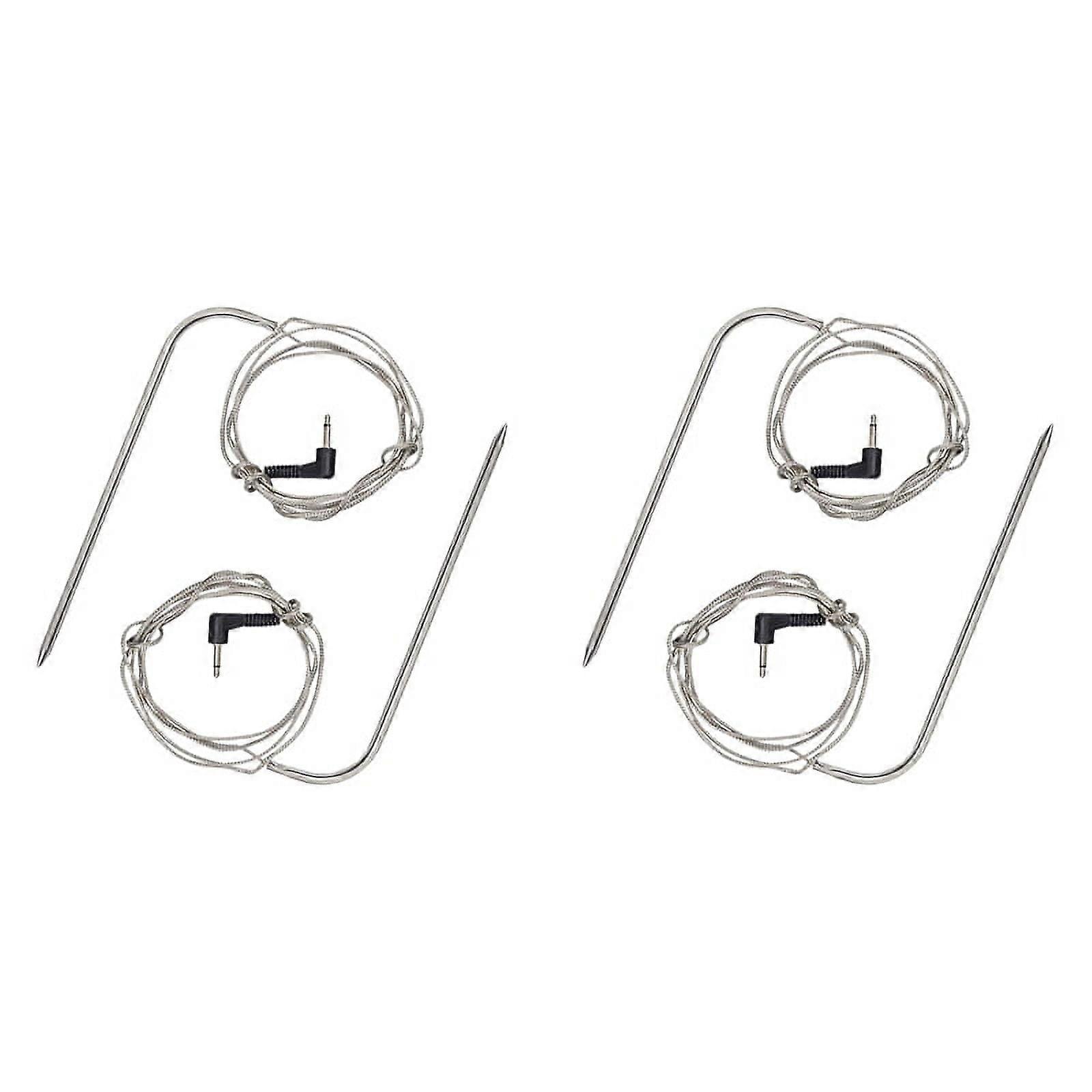 High-Temperature Meat Probe for Pellet Grills and Pellet Smokers for Grills, 4Pc Waterproof BBQ Probe