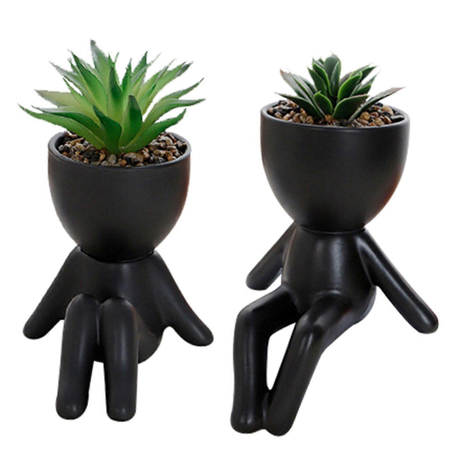 2 Pack Succulents Plants Artificial Succulents