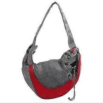 Pet Dog Sling Carrier, Breathing Mesh Hand Free Adjustable Travel Secure Puppy Sling Bag 25-26