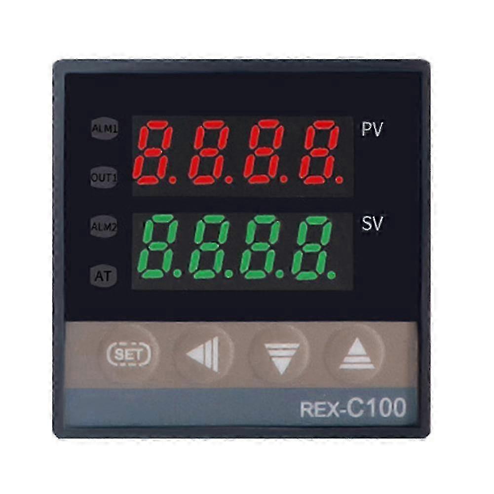 Rex-C100 Digital PID Thermostat Controller, 40A SSR Relay, K-Type Thermocouple, High Precision Adjustable