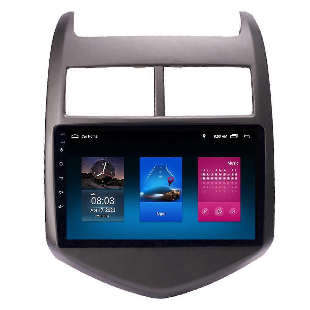 RoverOne Car Stereo Radio Bluetooth CarPlay Android Auto GPS Sat Nav Touch Screen for Chevrolet Aveo 2 2011 - 2015