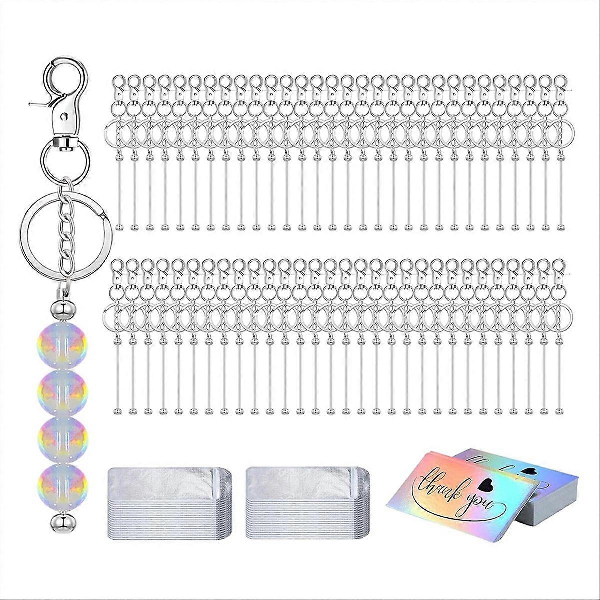 Beadable Keychain Bars Bulk Blank Cute Keychains Bar