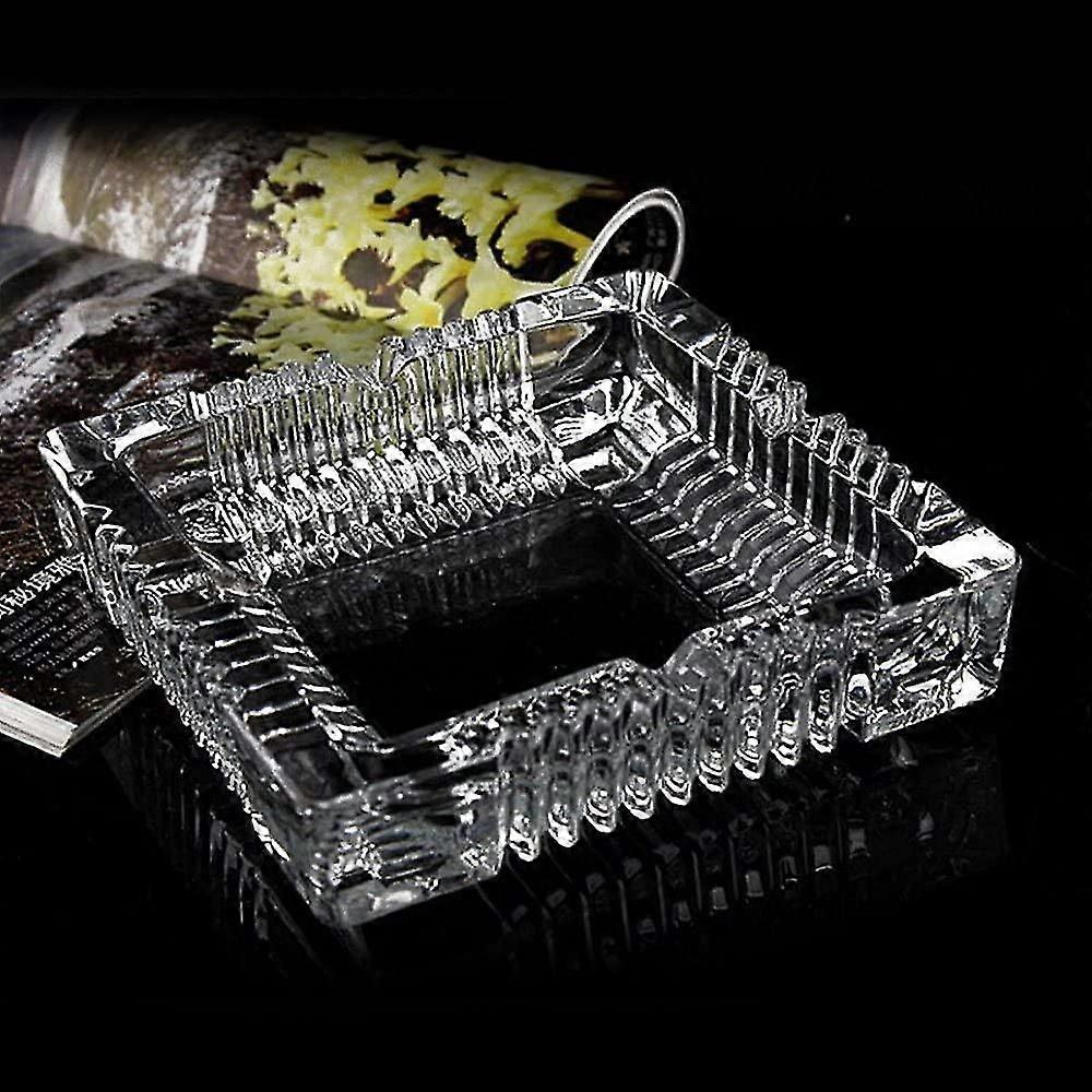 Cigarette Cigar Clear Glass Ashtray
