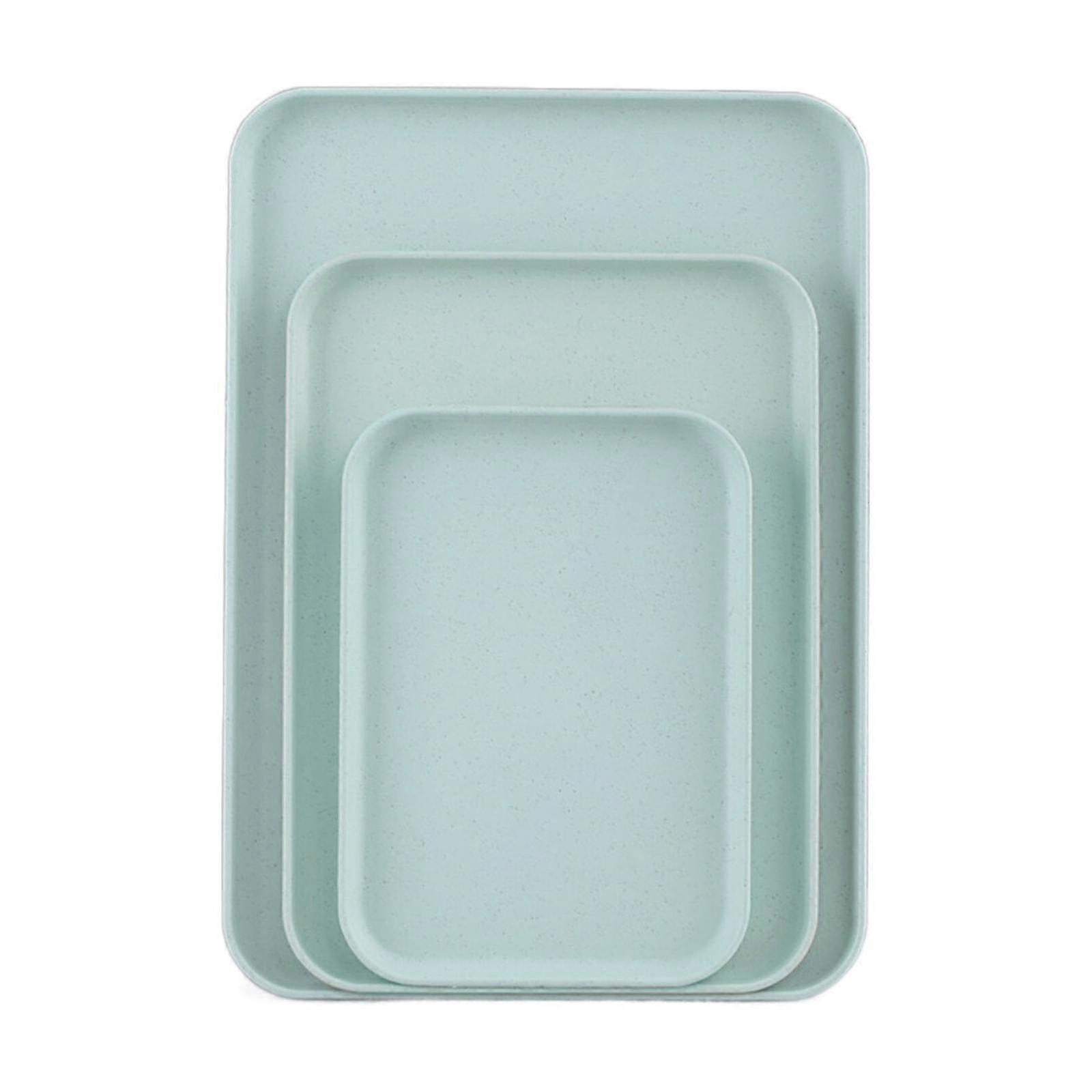 Reduced! iZZZHH Birch Multi-Functional Large Capacity Serving Tray - Durable Food Grade Plastic, Shockproof & Deformation Resistant