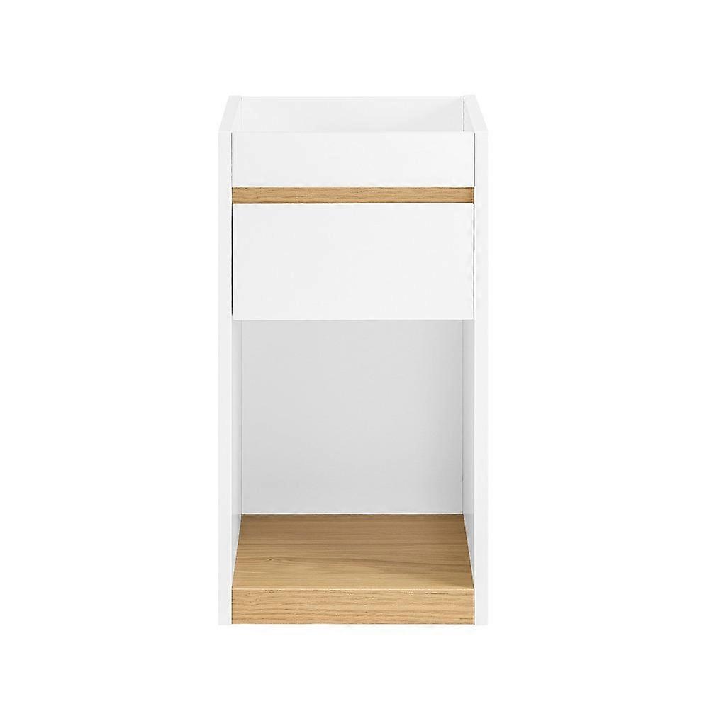 SoBuy FBT137-W, Table de chevet avec rangement Table de chevet Canapé Table d’appoint Table d’appoint Sans poignée Design pour salon, chambre à coucher