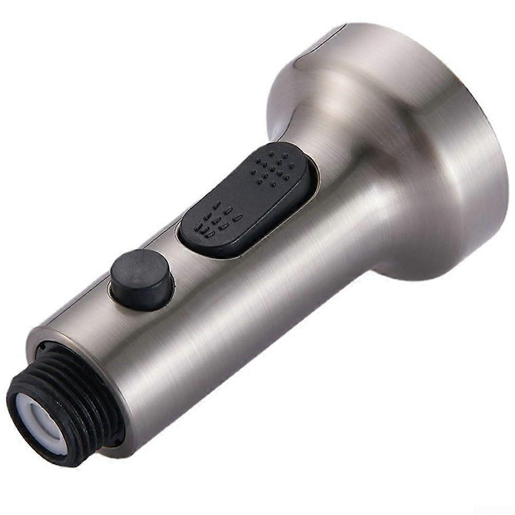 Kitchen Faucet Head Replacement for PullDown Faucets, ABS Plastic Brushed Finish, Multiple Spray Options, LeakProof