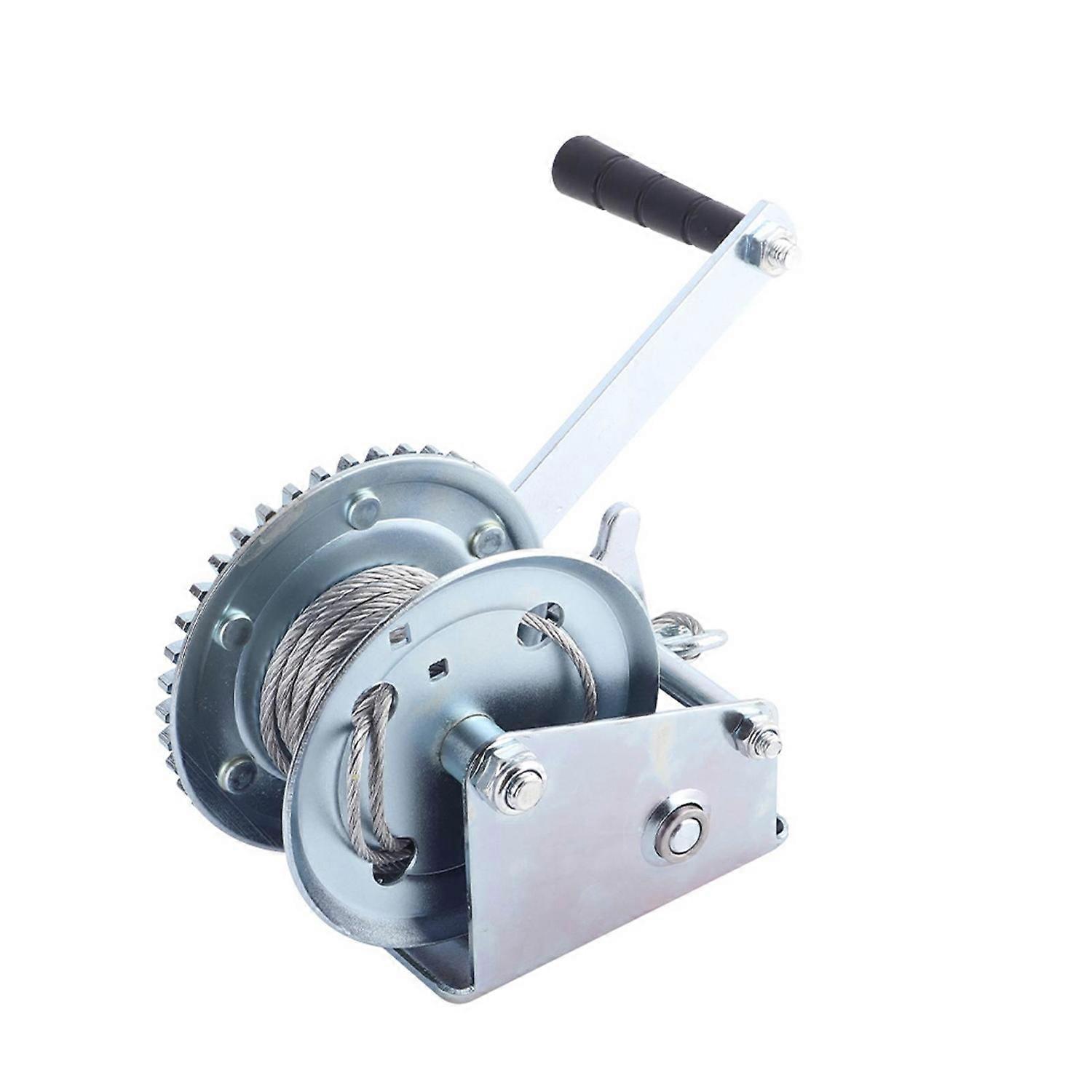 1200Lbs Manual Hand Powered Winch Car Boat Trailer Pulling Tool with 8M Wire Cable