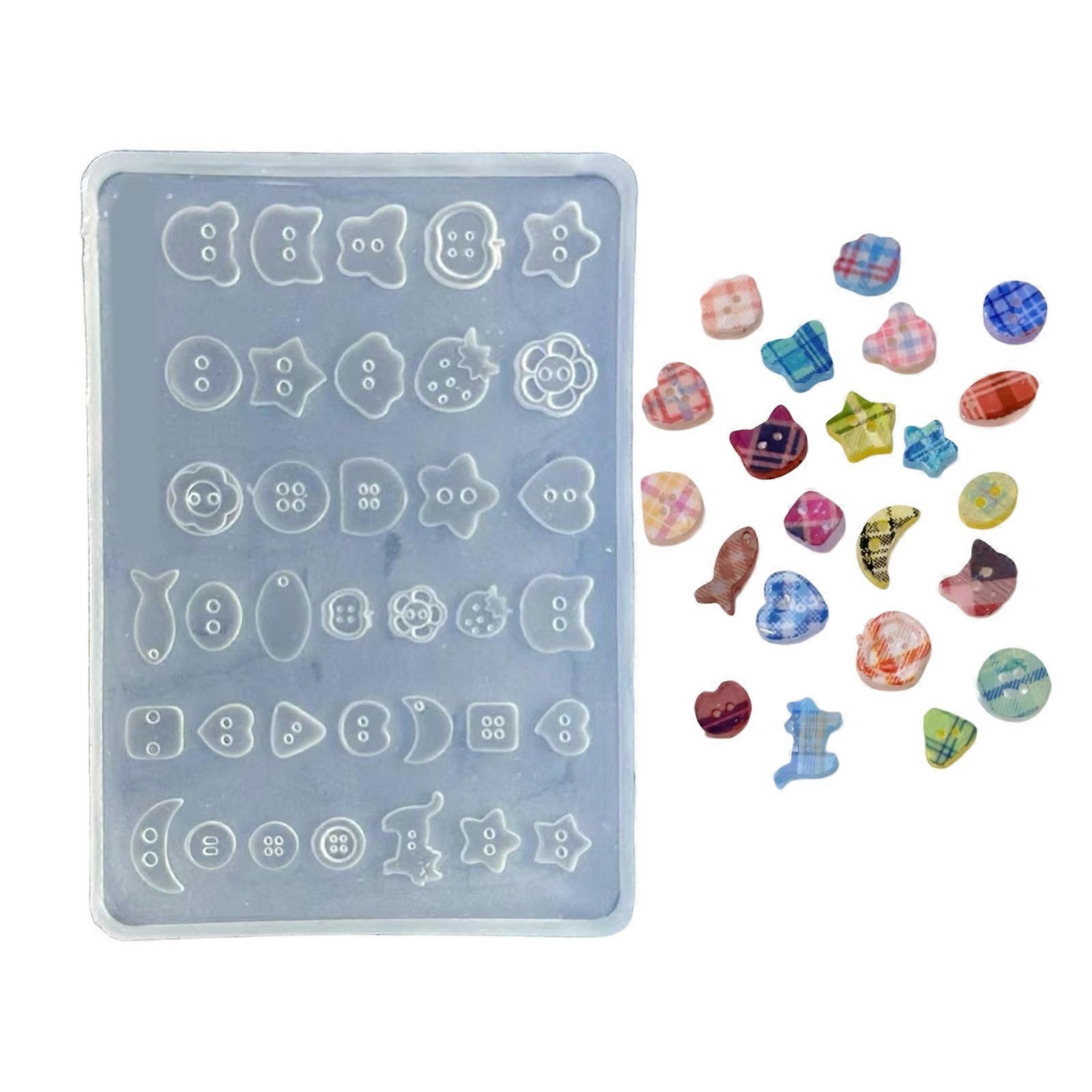 Practical Nail Jewelry Making Mould Flexible Silicone Button Templates for Crafting Dimensional Manicure Art Multicolor
