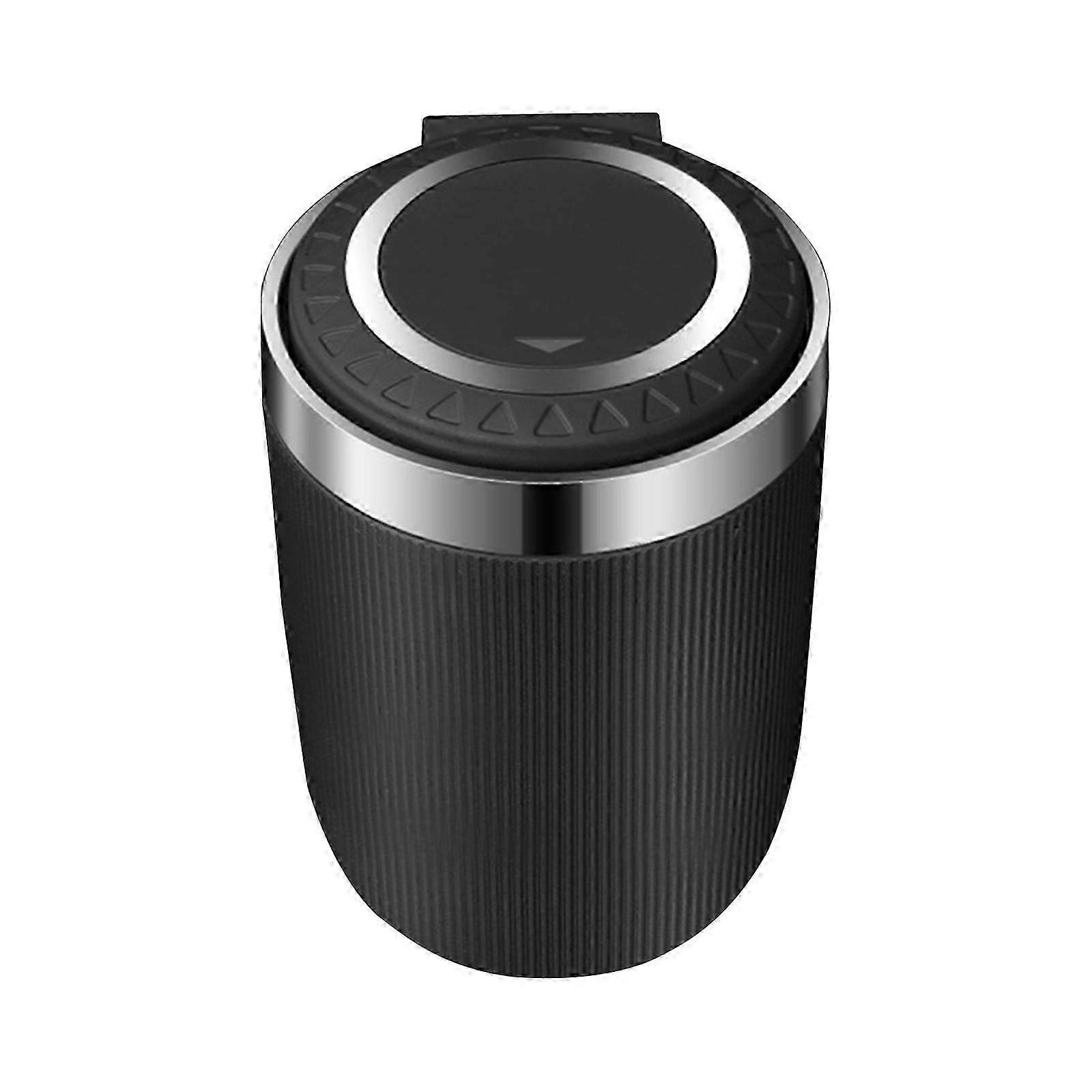 Detachable smoking ashtray for vehicles - cylinder design with LED