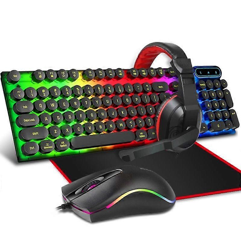 RGB Color Changing Mouse Headset Keyboard Mouse Pad Multimedia Rainbow Backlit