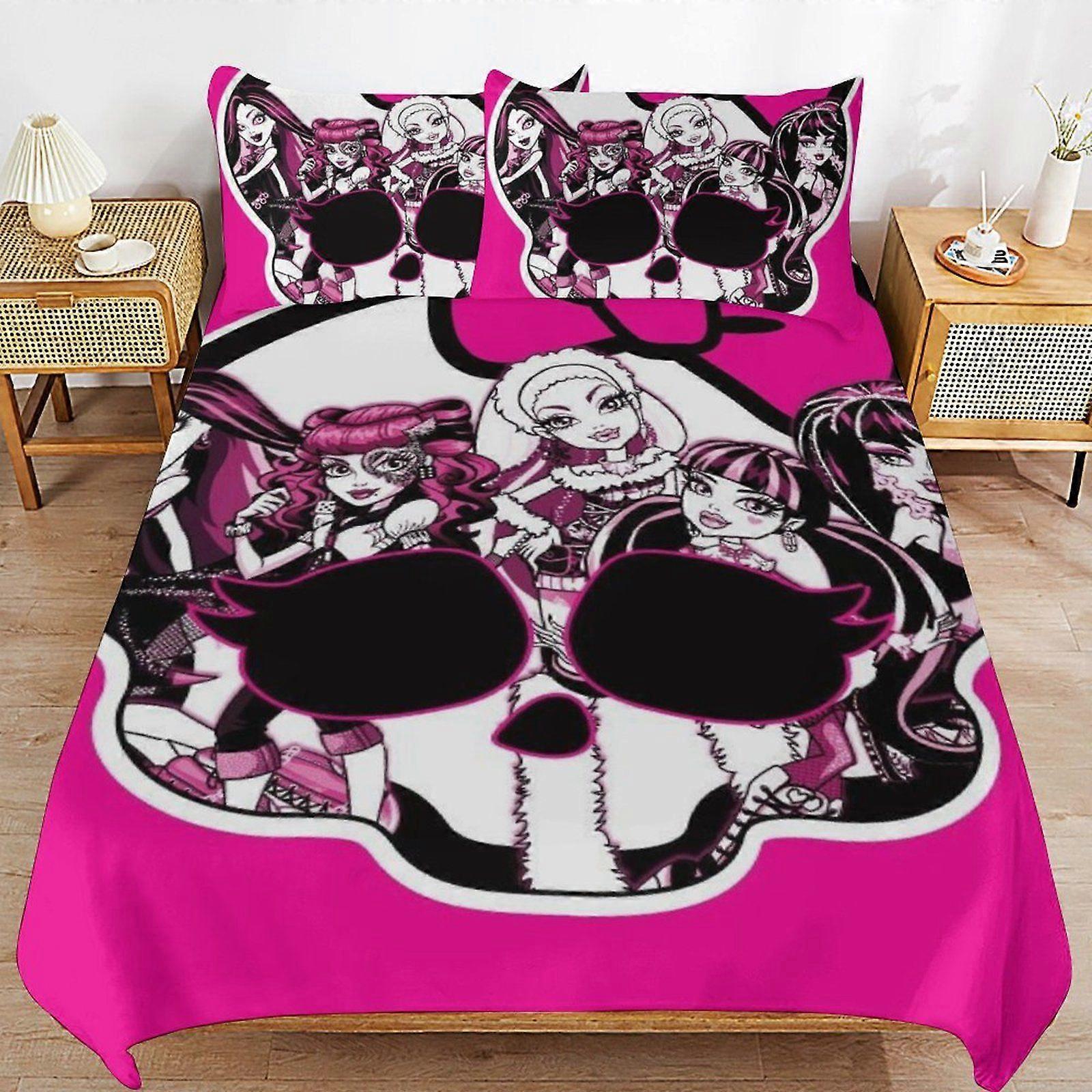 d38 Teen Monster High Gentle Touch Easy Maintenance Machine Friendly Soft Layer Duvet Cover Sets Bedroom Addition b38