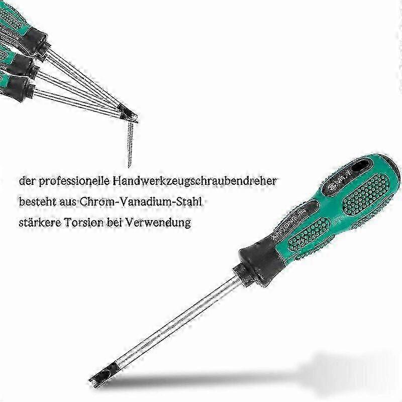 4pcs/Set Screwdriver Bits U Fork Magnetic Grooved Screw Driver CR-V Multi Function Tool Kit Hand（160cm4pcs）