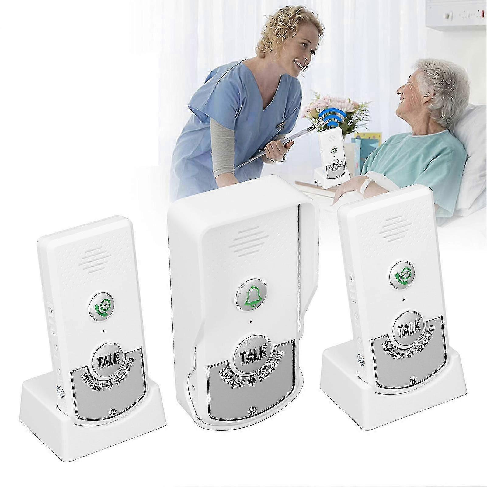 Wireless Intercom Doorbell Long Range IP54 Waterproof 2 Way Voice Intercom Doorbell for Household Office