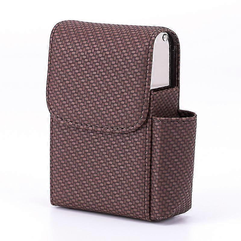 Pu δέρμα συρόμενη θήκη τσιγάρων κιβωτίων ανοξείδωτου τσιγάρων με τον ελαφρύτερο κάτοχο και το βρόχο ζωνών για τους άνδρες