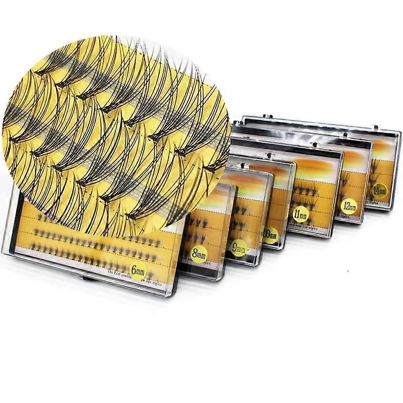 60Pcs/Box Clusters of Hand-grafted Eyelashes 0.1mm Thick Natural Eyelashes C Curl Single Eyelashes Makeup Eyelash Extension