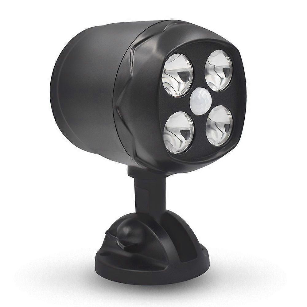 600-Lumen Outdoor LED Security Light, Battery Powered Wireless Motion Sensor Light (1pcsBlack)