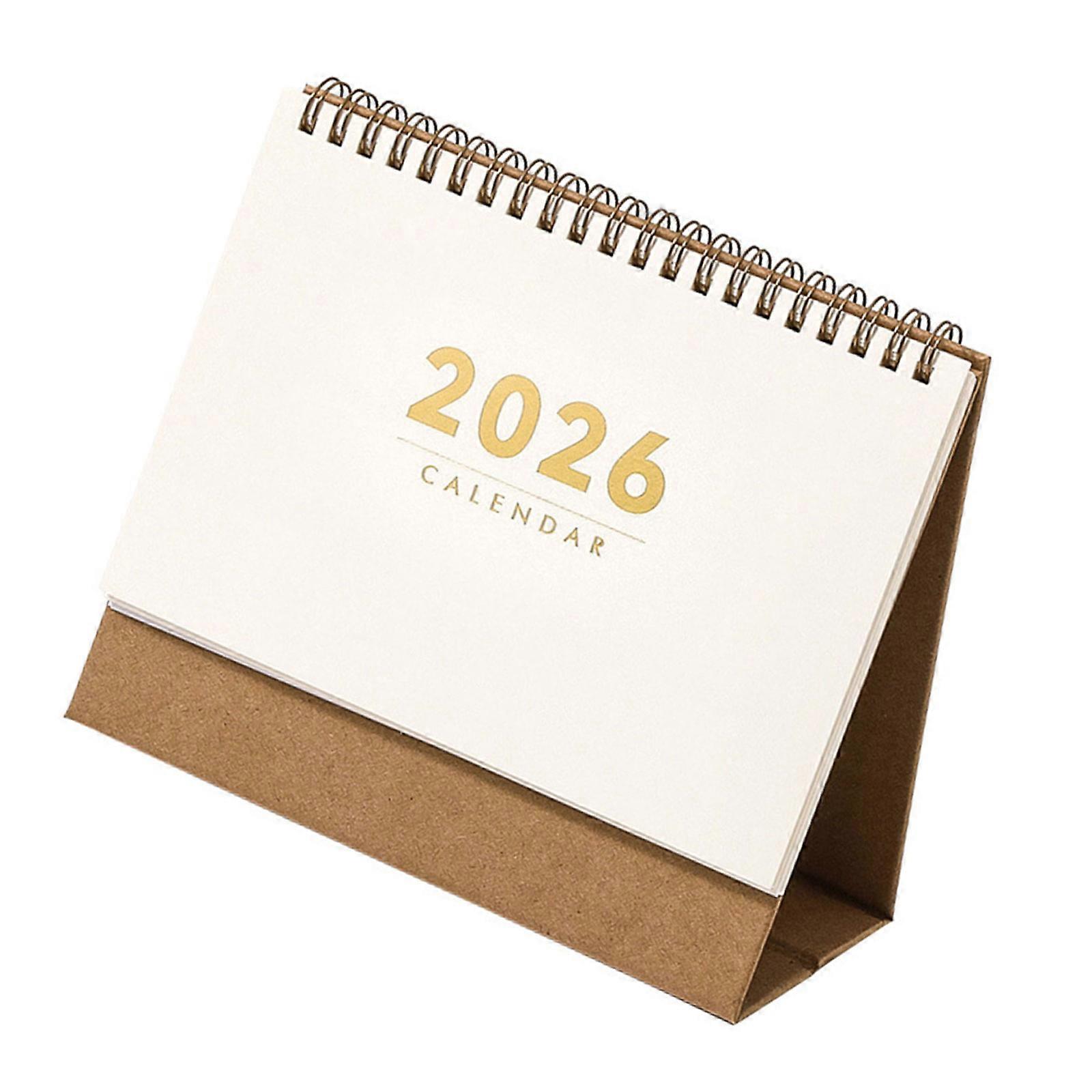 2026 Desk Calendar 16 Month Referances Runs from Sep 2025 to Dec 2026 Twin-Coil Binding Tabletop Calender for Office Multicolor
