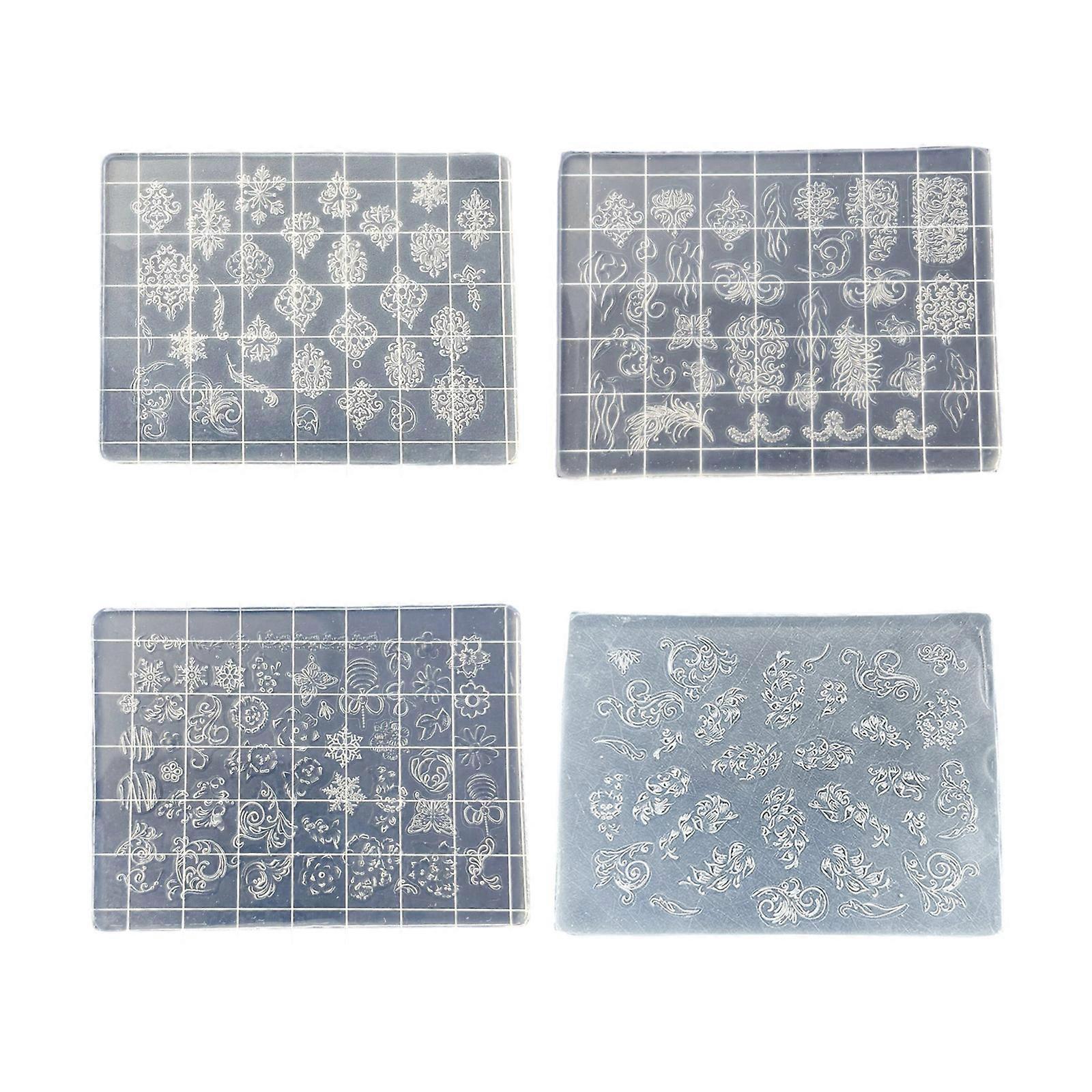 Nails Art Moulds Silicone Template Nails Designing Tool Butterfly Theme Silicone Handmade Molds for Manicure Creation Multicolor