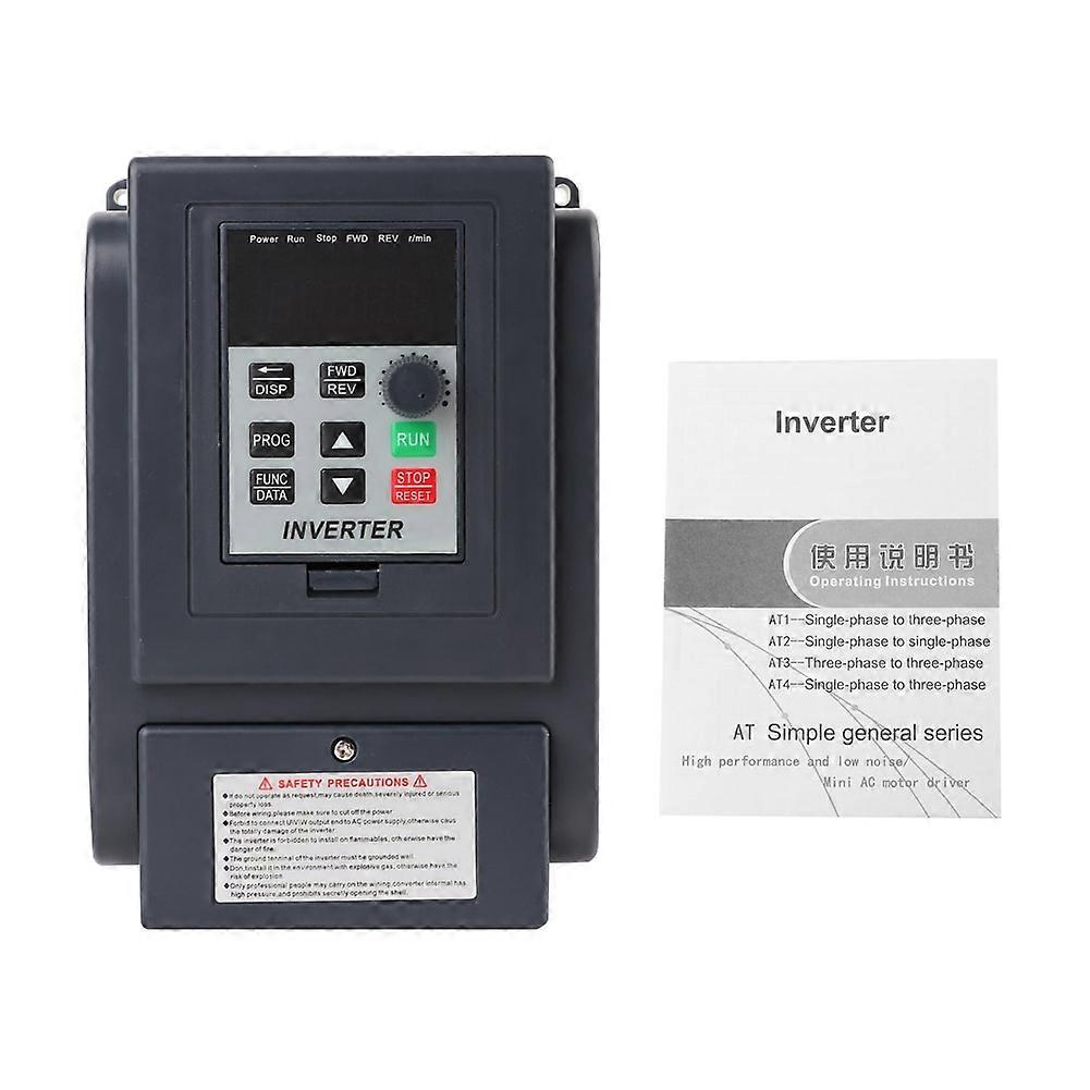 1-Phase 220V Input 3-Phase 380V Output 1.5KW VFD Variable Frequency Inverter Speed Controller