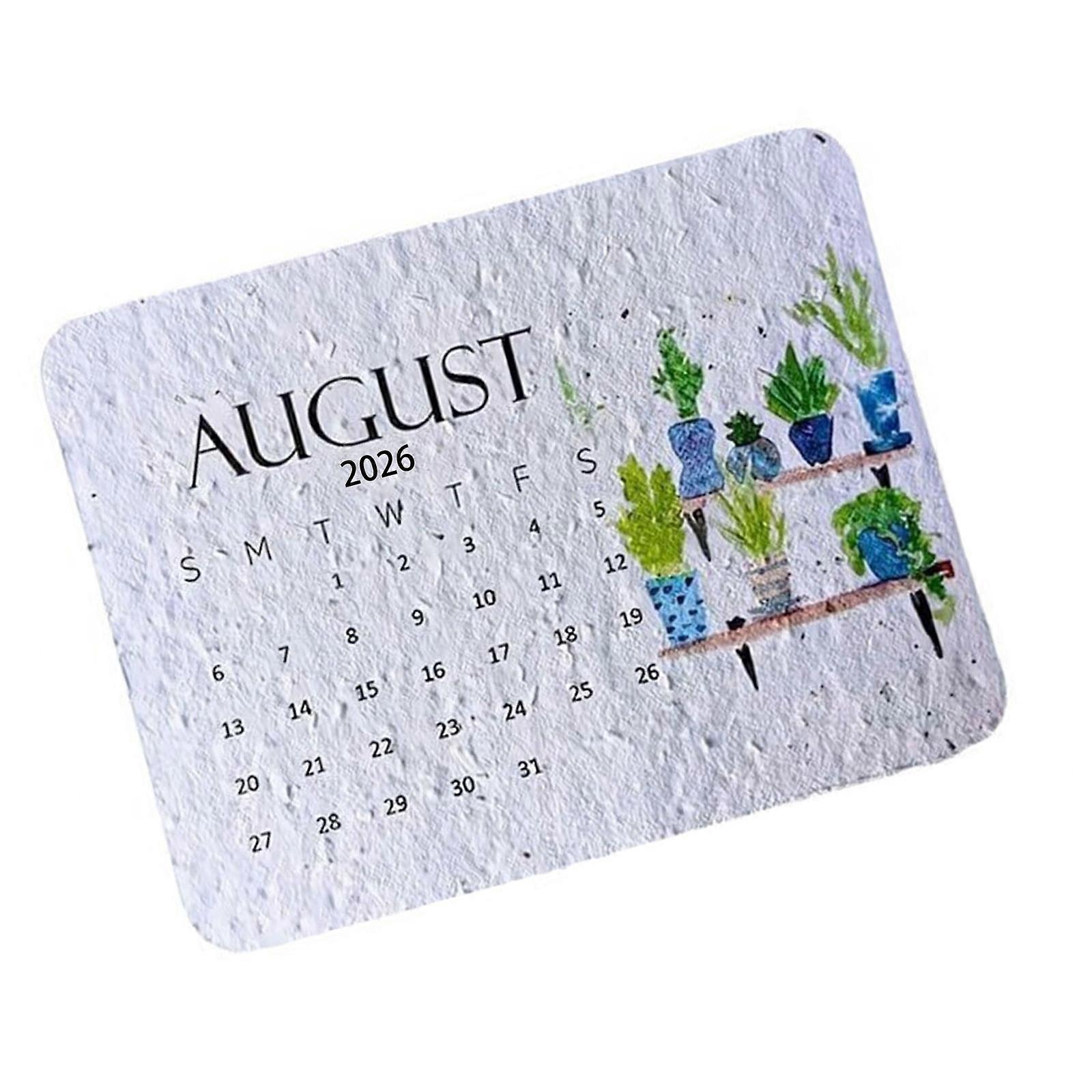 2026 Grow Your Own Flowers Calendar Biodegradable Usage Infused Pages Perfect For Office Home Decorations Projects Use Multicolor