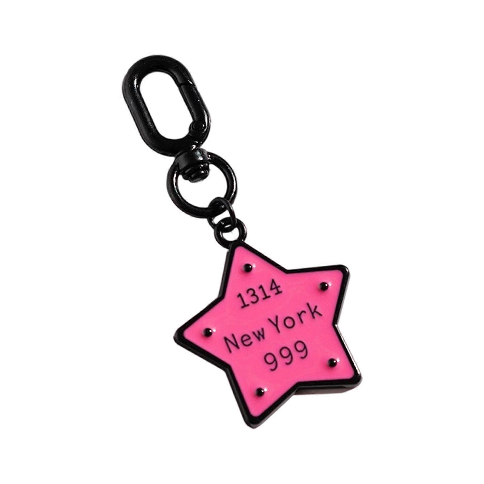 Retro Cartoon Star Heart Keychain Unique Star Heart Resin Design Sturdy Decorative Ornament For Home Decors Multicolor