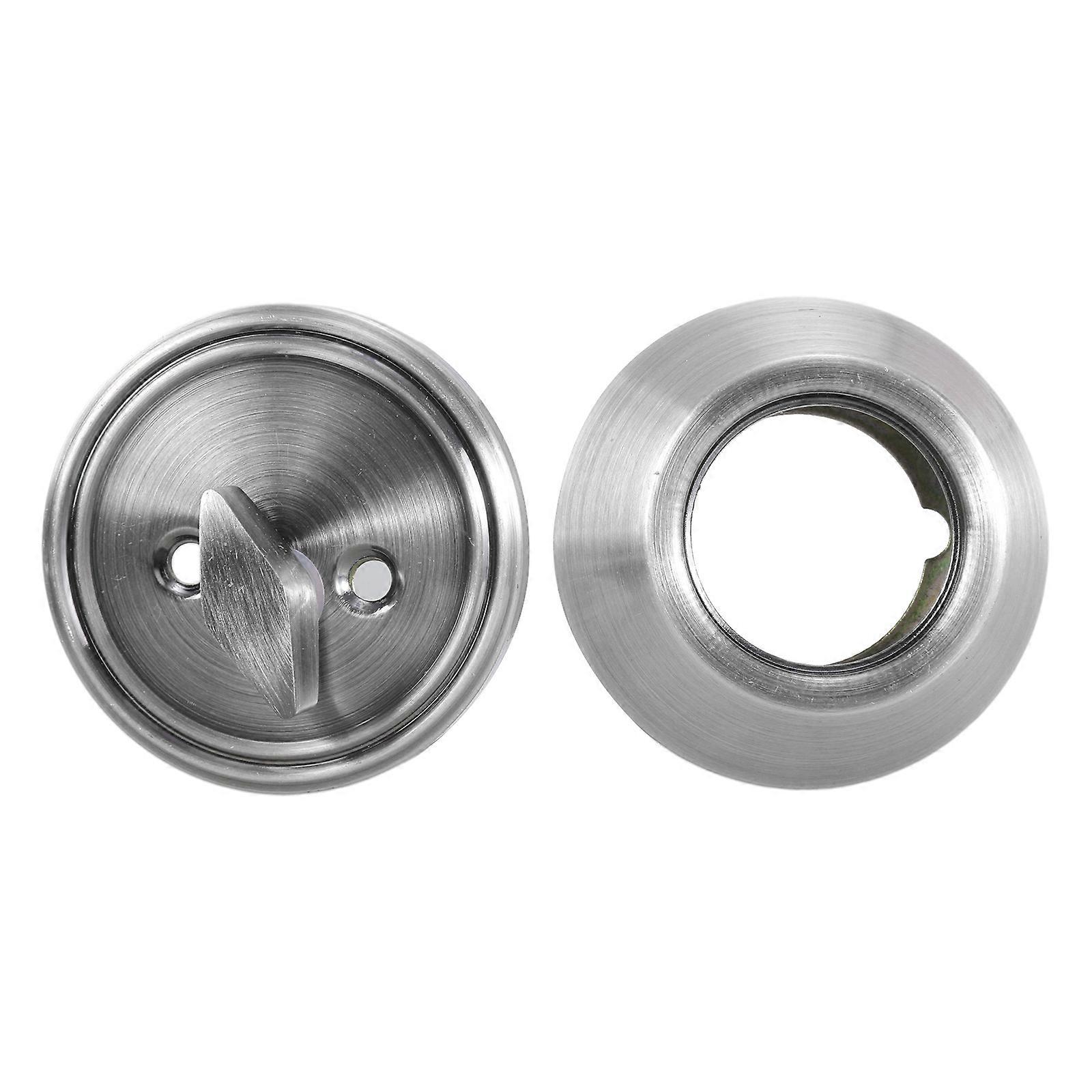 Exterior Round Door Knobs with Lock and Key Front Doorknob Interior Door Knob Round Entry Door Handle Gate Hardware  Silver