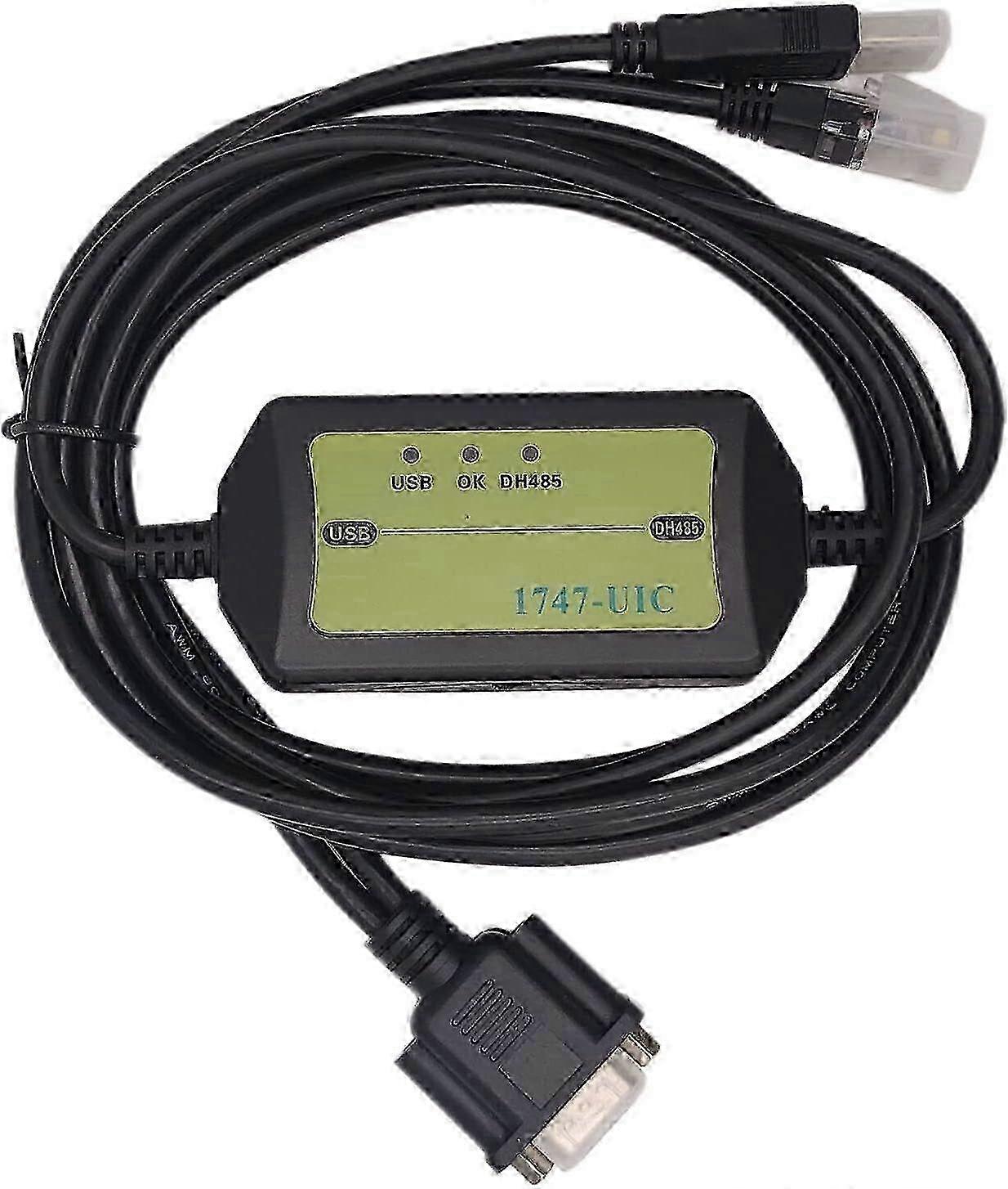 w 1747-UIC(USB-DH485) PLC Programming Cable Compatible with 1747-UIC USB to DH485