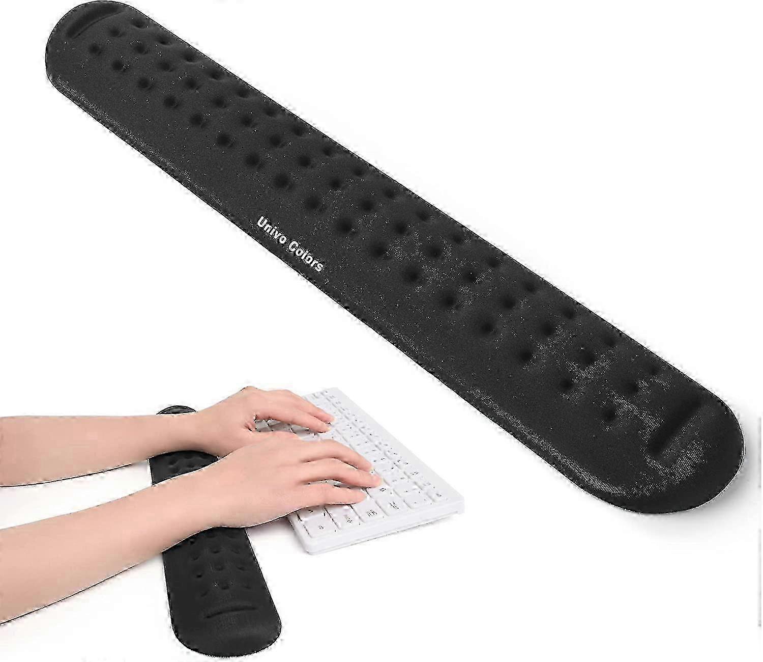 Superfine Memory Foam Keyboard Mouse Wrist Rest, Memory Foam Wrist Cushion Support Easy Typing & Pain Relief for Office