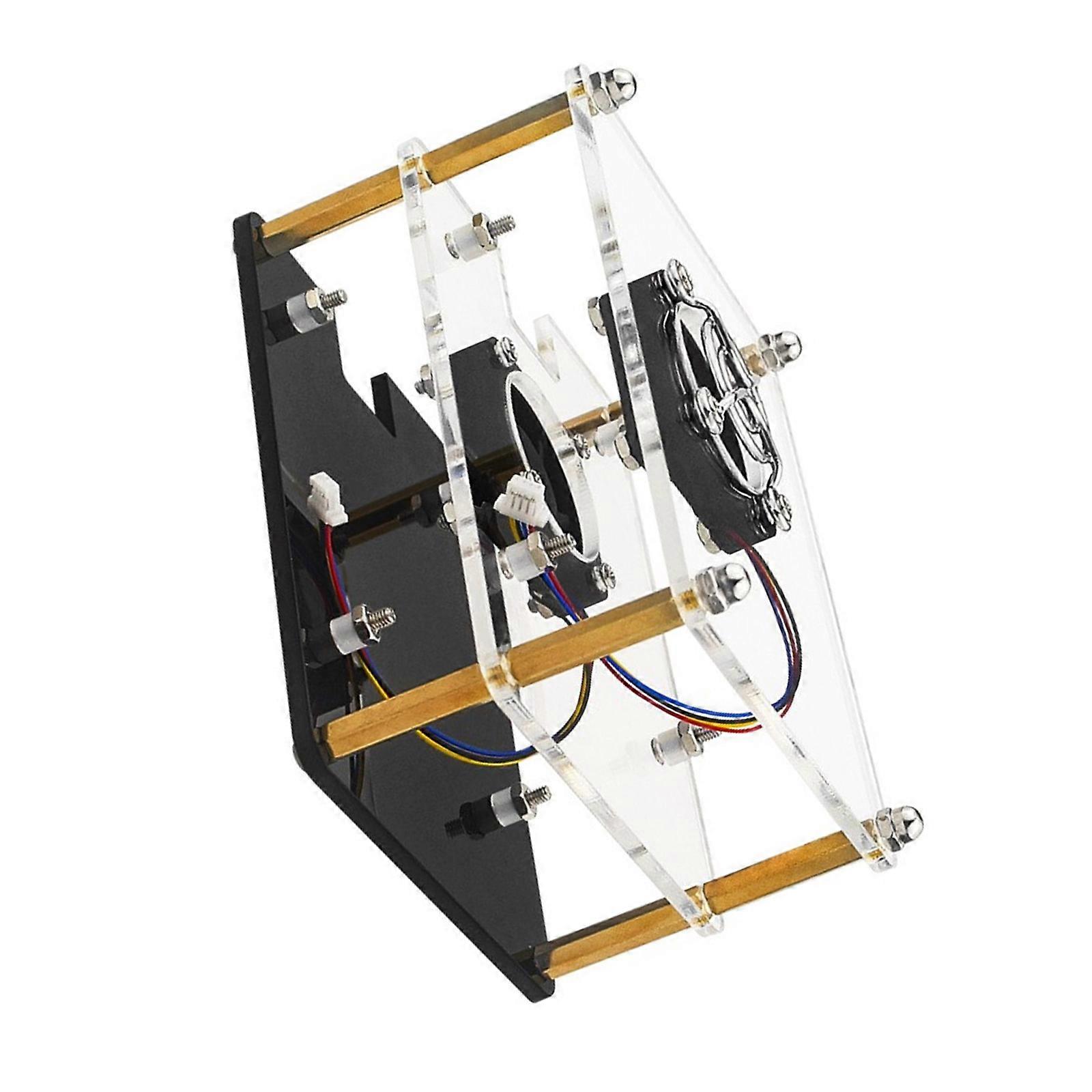 Acrylic Enclosure Case for RaspberryPi5 4GB/8GB Secure Fit and Easy Access with Cooling Fan Multi layered Optional Multicolor