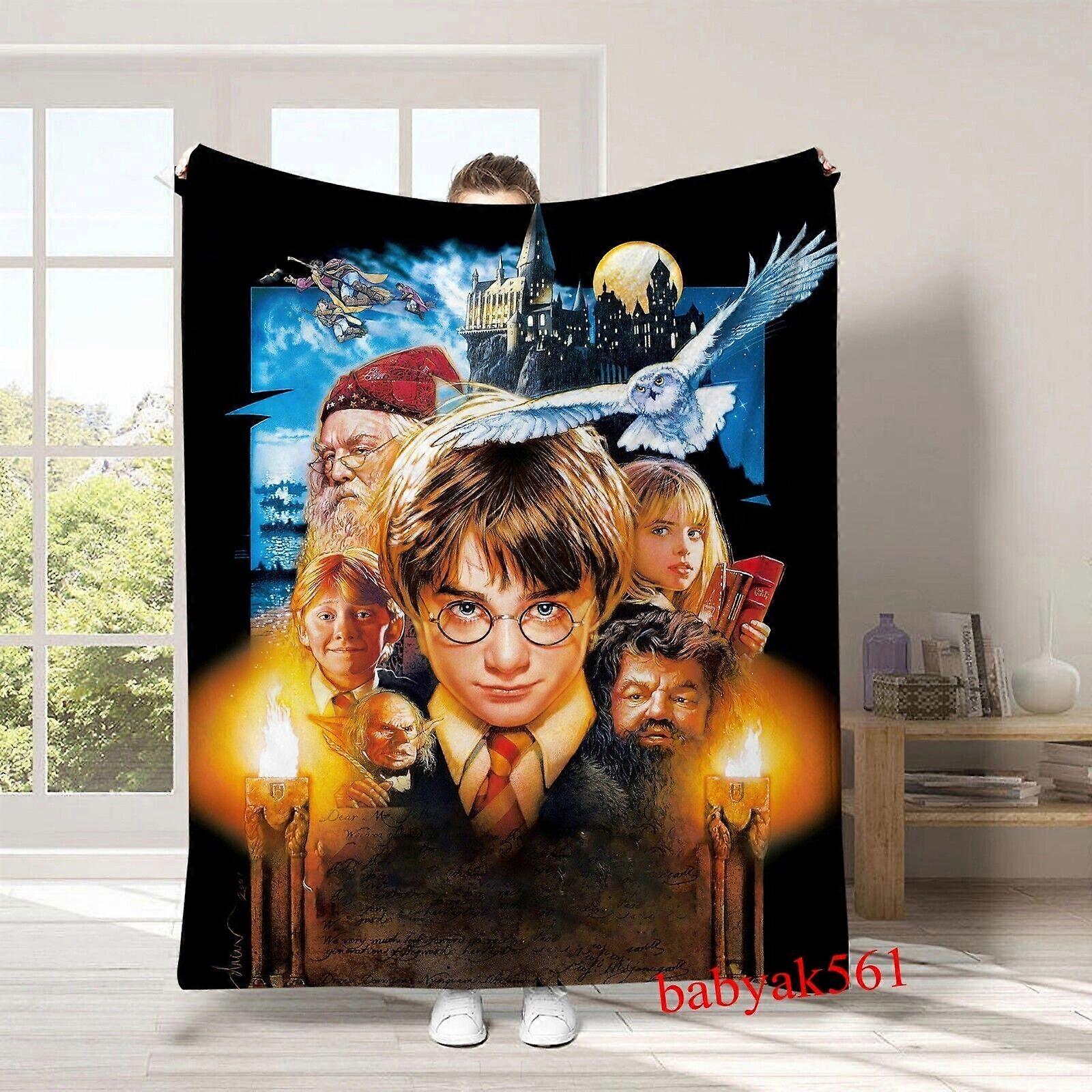 Harry Potter 3D Flannel Blanket Soft Plush Warm Nap Sofa Throws Over Blanket