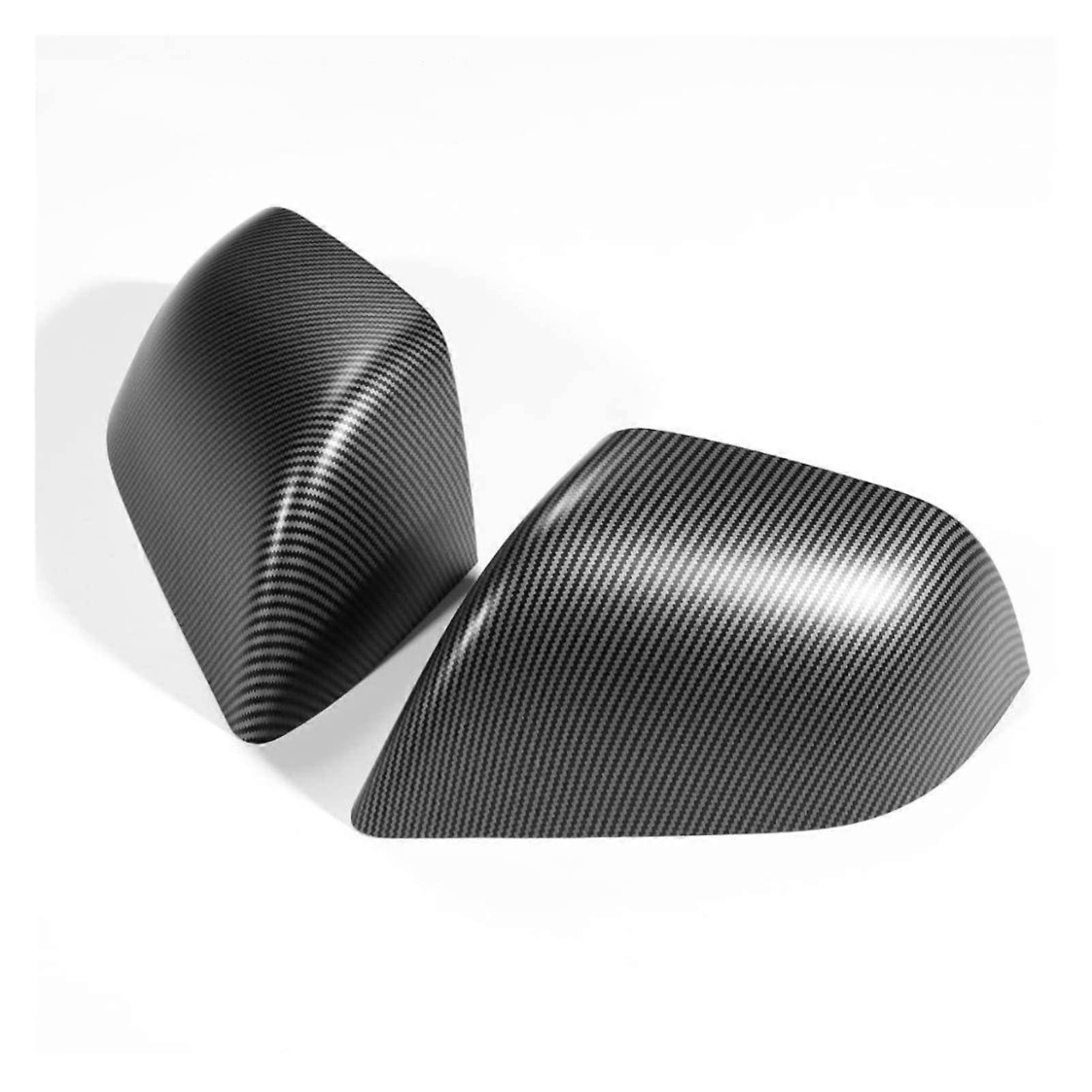 Carbon Fiber Style ABS Matte Rearview Mirror Covers Set of 2 20172022 for Tesla Model 3
