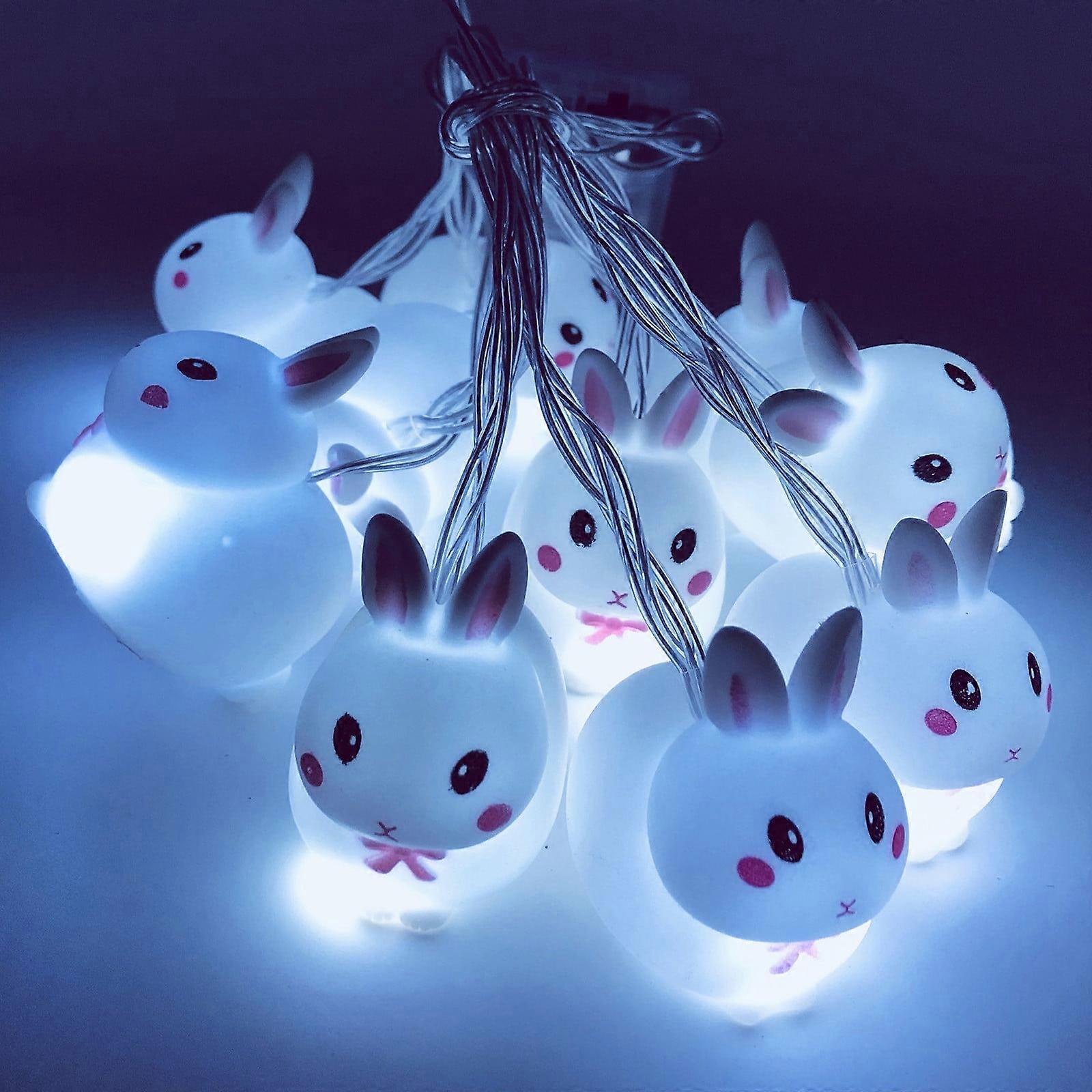YiFudd Easter Bunny LED String Lights 10 Lights 1.65m Battery-Powered For Decorative