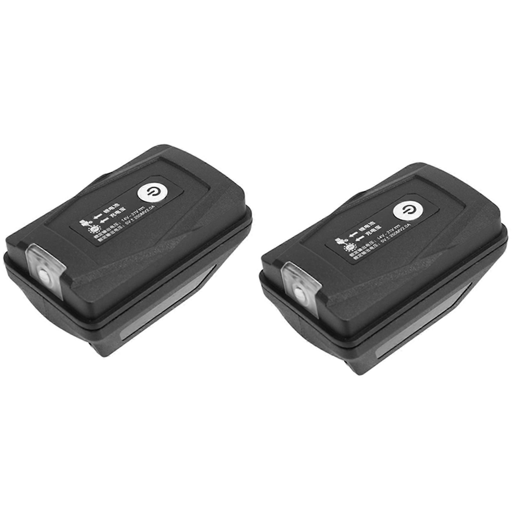 2X Adapter Light Lamp Flashlight Torch USB Mobile Phone Charger for Orange 4 Pin Socket 20V Li-Ion B