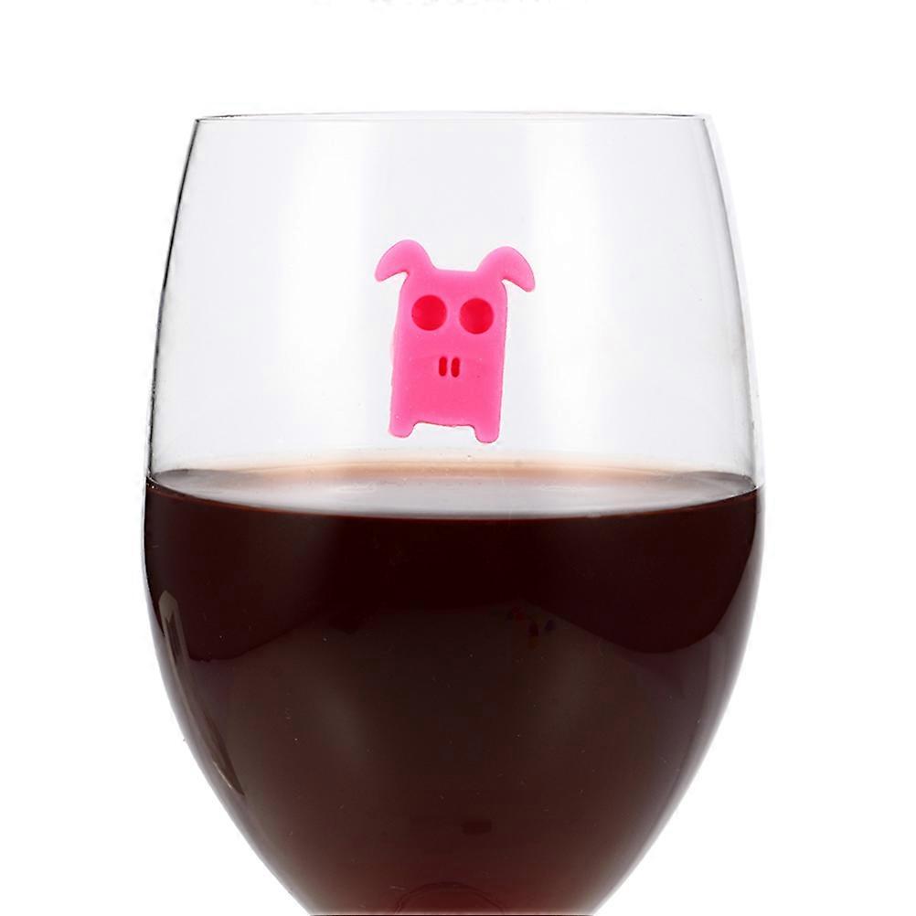 Wine Cup Marker Silicone Recognizer Tool for Glass Marking 12Pcs Assorted Colors