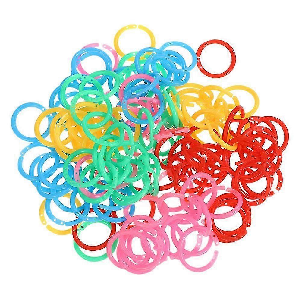 150pcs Plastic Loose Leaf Binder Rings For Notebooks And Flashcards Book Rings For Study Cards And Keychains Organizing Documents And Memory Cards