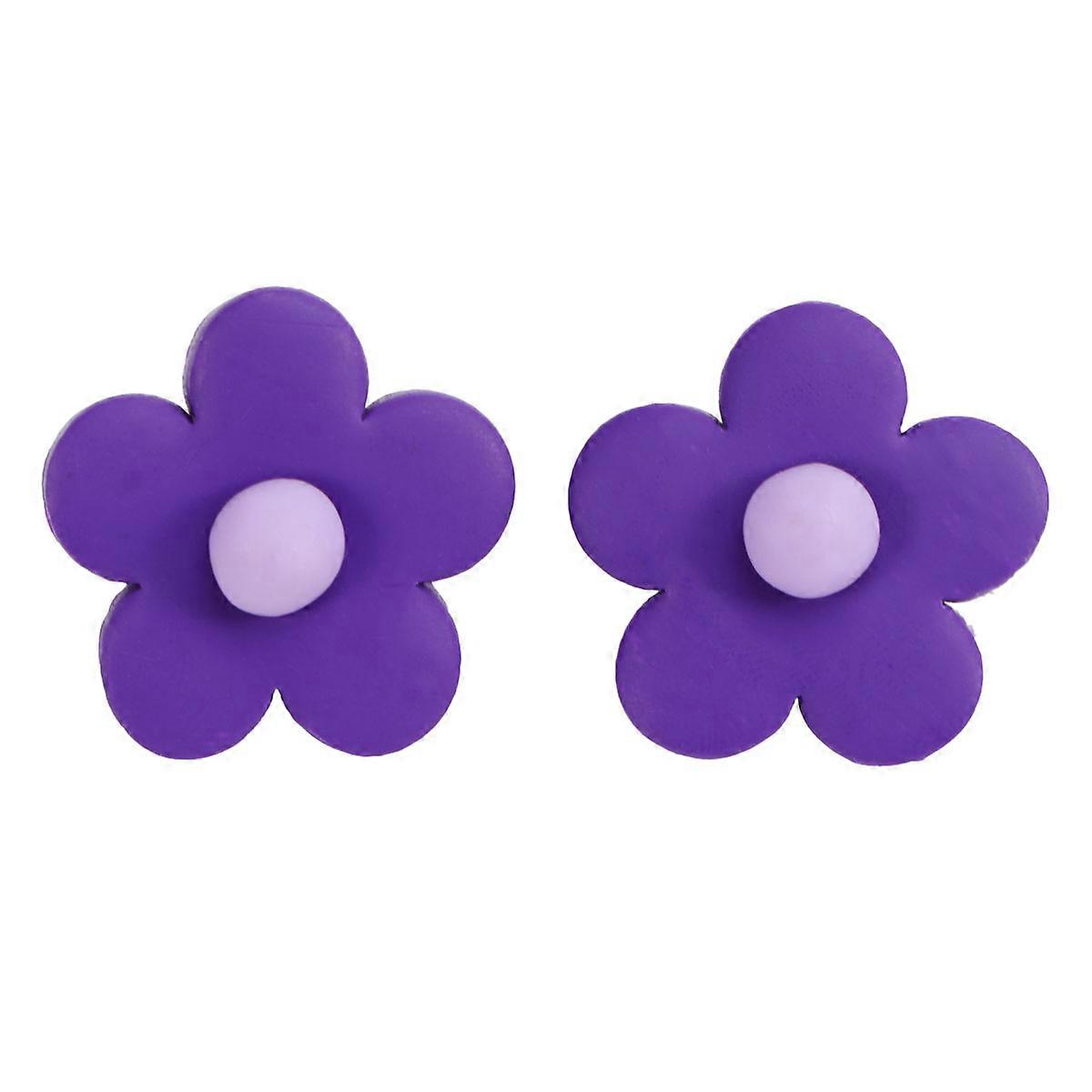 Colorful Ear Studs Flower Polymer Clay Earring for Decoration