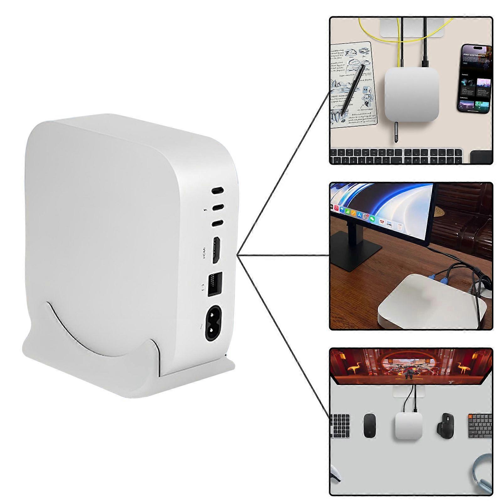 For Mac Mini M4 2025 Stand Acrylic Desktop Mount Holder Heat Dissipation, Space Saving, Easy Access