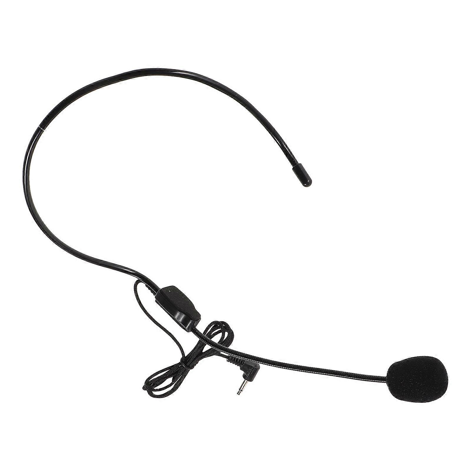Black Fake Headset Microphone Prop for Stage Performance