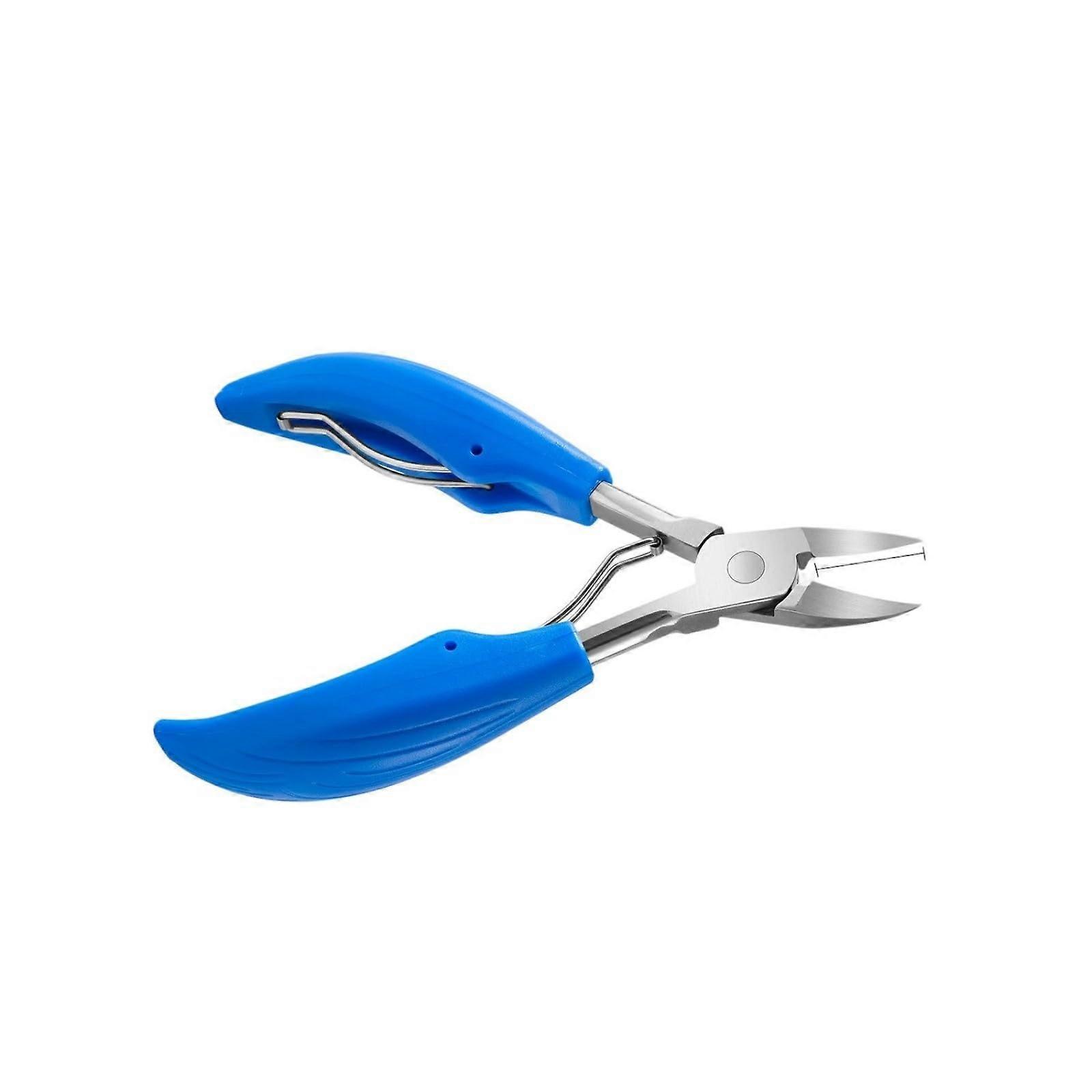 Professional Toenail Nipper with SpringAssisted Cutting, Ergonomic Grip for Ingrown Nail Care, Blue