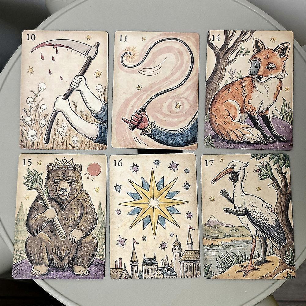 Deviant Moon Lenormand 9*6cm 36 sheets double-sided embossed