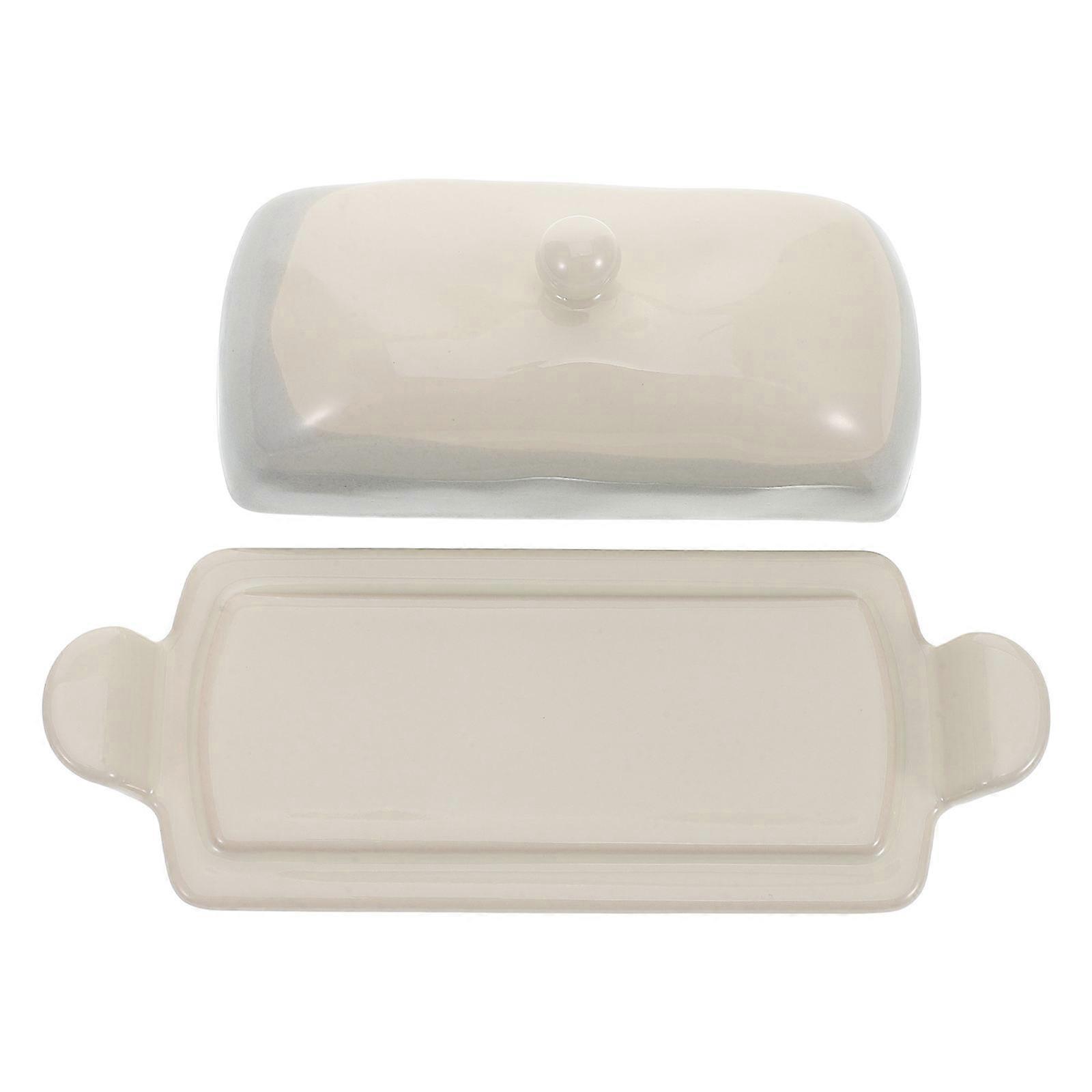 Butter Container Ceramic Butter Box with Lid for Storage Use