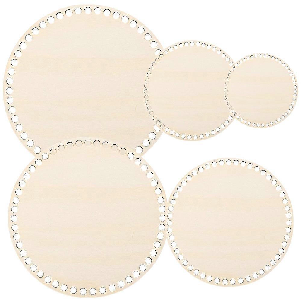 DIY Knitting Wooden Basket Bottom 15 Pcs Round Support Base For Handmade Bag Protection Simple Design 30X30cm