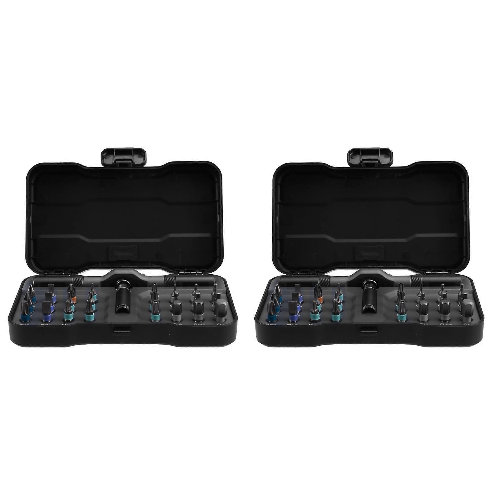 2X DUKA RS1 24-in-1 Magnetic Ratchet Screwdriver Set, Precision Bits, Non-Slip Handle, Repair Tool Kit for Electronics