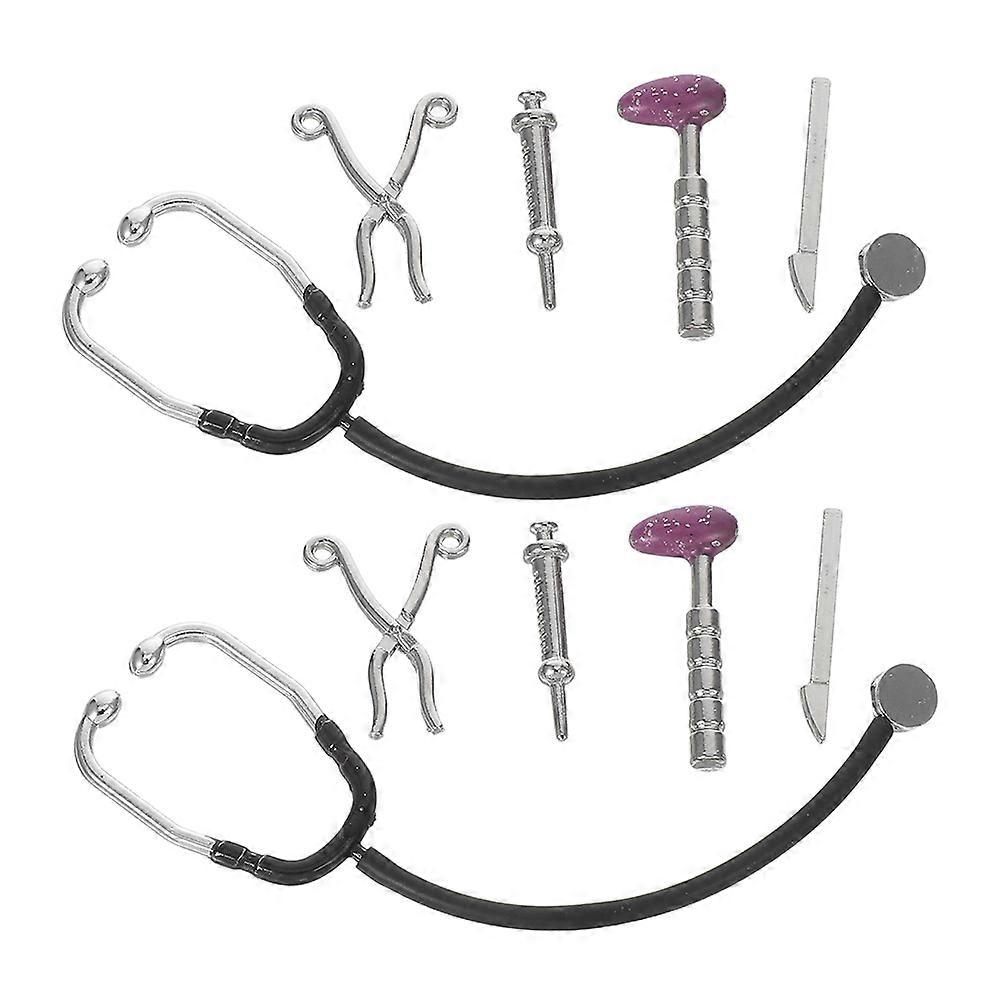 Miniature Dollhouse Doctor Tools for Creative Play 2Sets Included