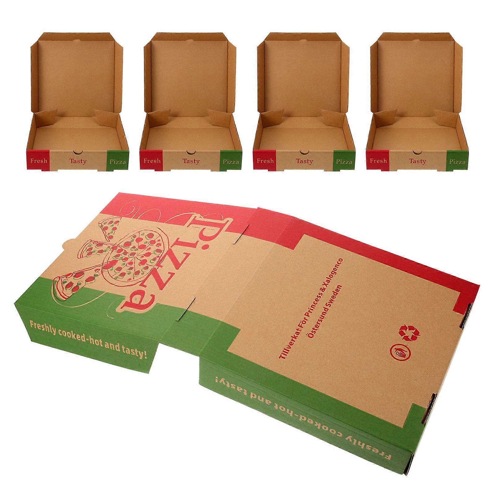 Foldable Pizza Containers Paper Pizza Boxes for Party 5Pcs