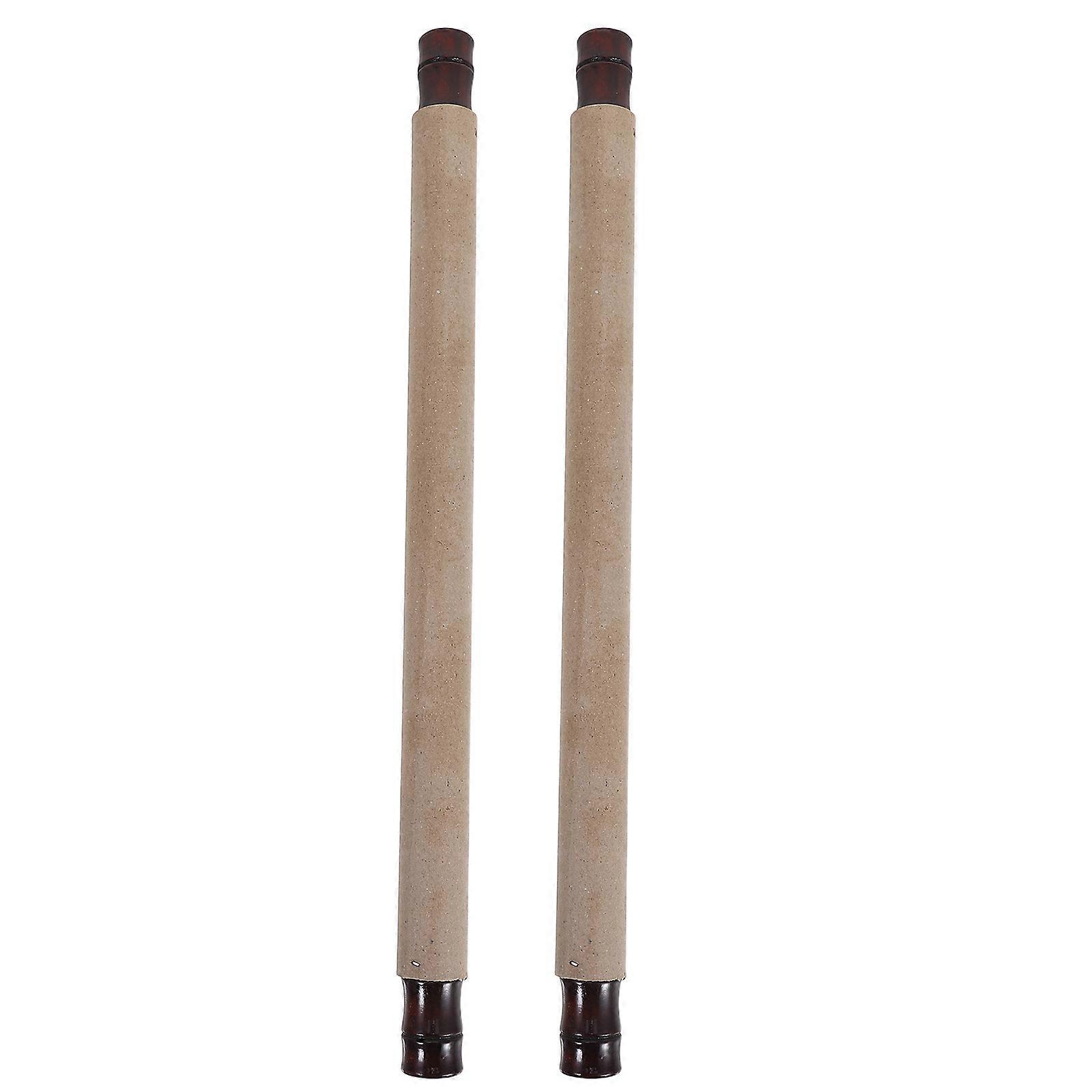 Calligraphy Scroll Rod Wood for Mounting 2Pcs Painting Scroll Accessories