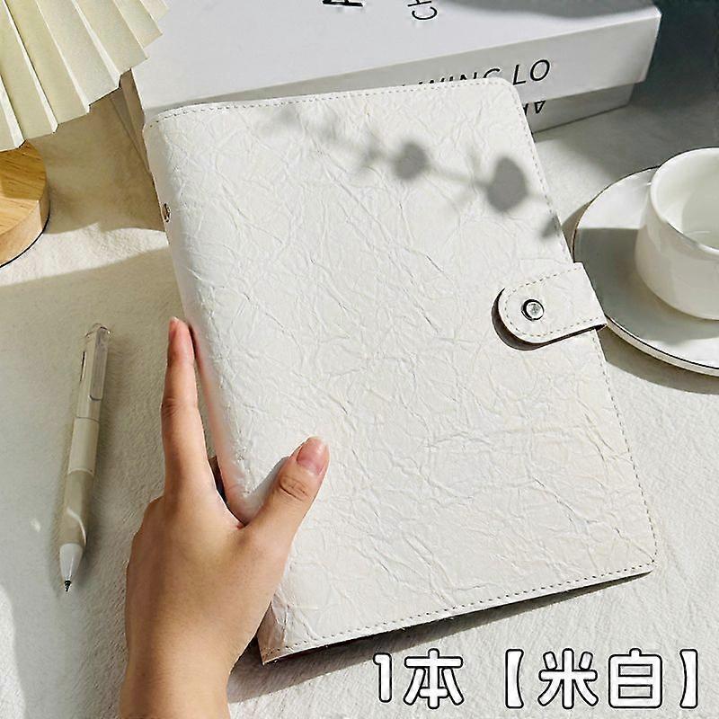 New A5 multifunctional 8-hole binder with pleated soft leather cover, replaceable inner core for multiple comes
