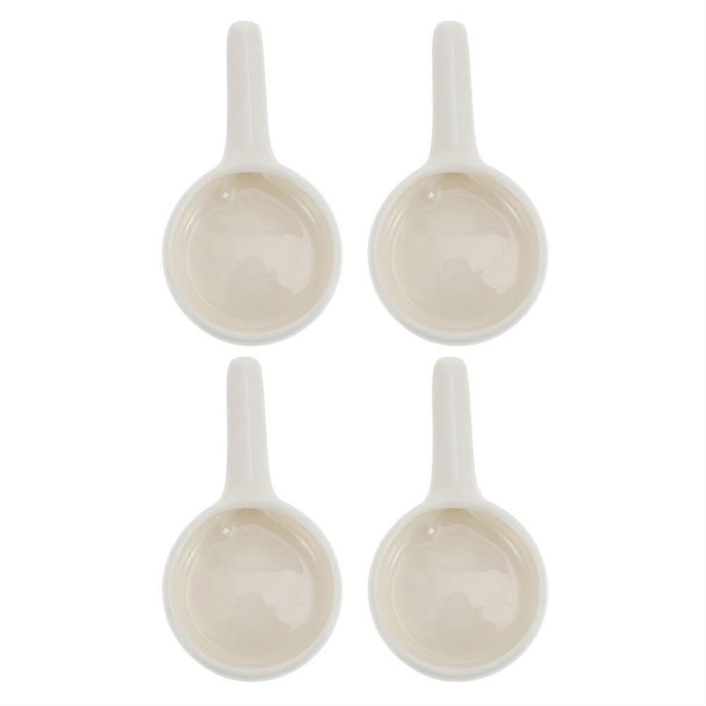 Ceramic Tealight Spoon for Candle Holding Use 10Pcs White Simple Design